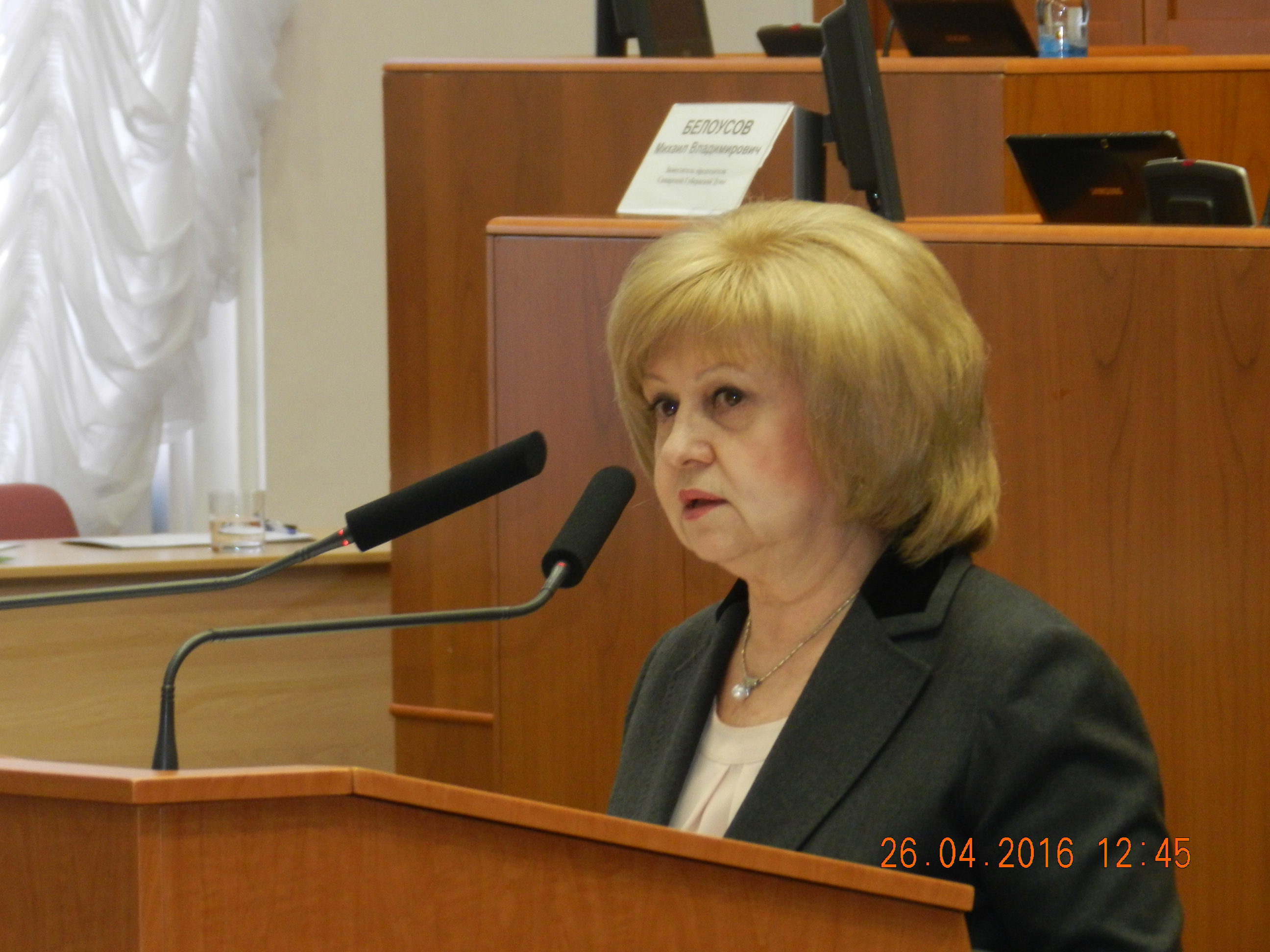 Выступление перед депутатами Самарской Губернской Думы с докладом на тему:«О соблюдении прав и свобод человека и гражданина на территории Самарской области в 2015 году» 